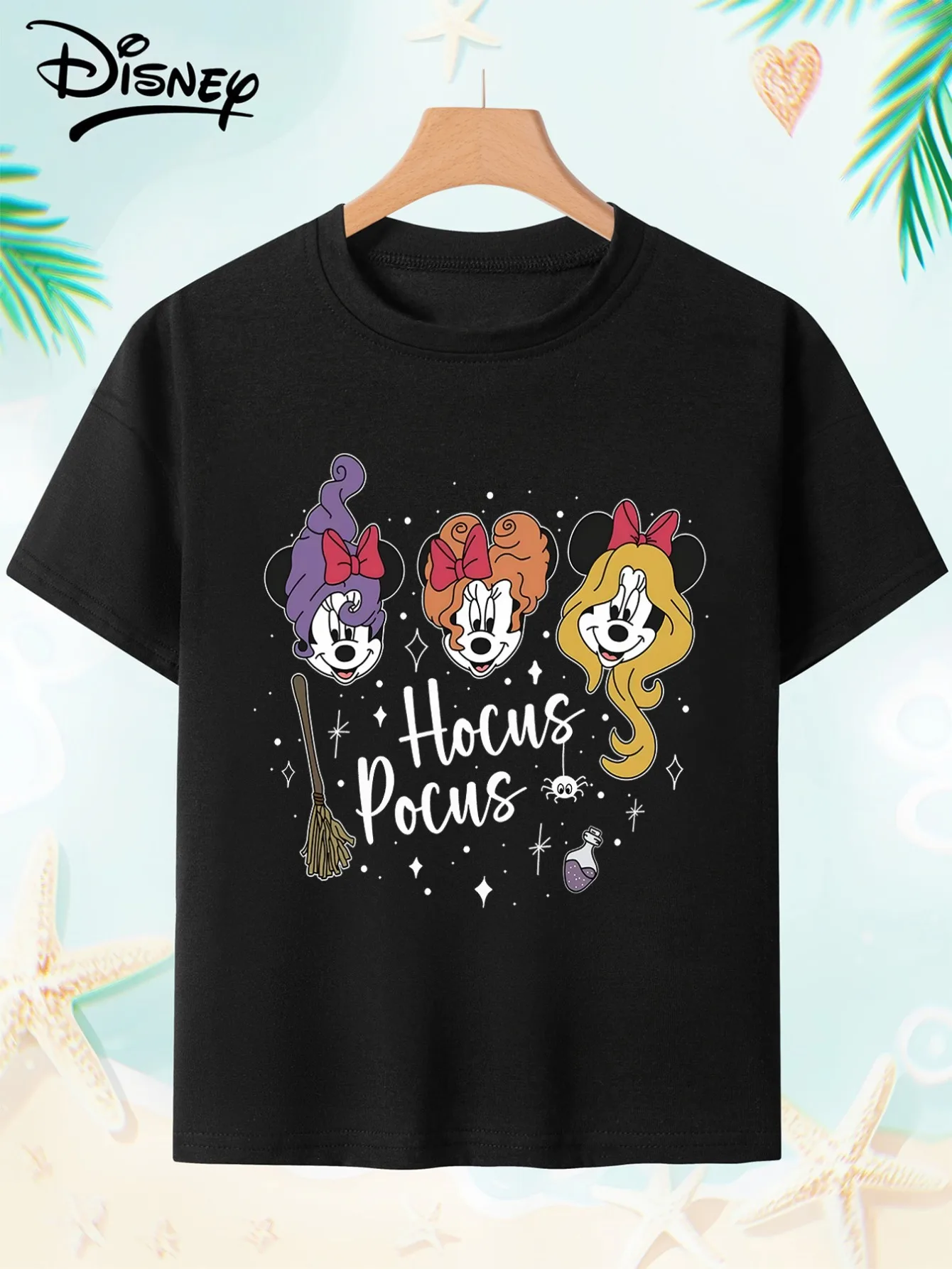 Disney Hocus Pocus Minnie Witch Kids Printed T-shirt Girl Happy Play Top Suitable for Mother Daughter Round Neck Short Sleeve
Disney Hocus Pocus Minnie Witch Kids Printed T-shirt Girl Happy Play Top Suitable for Mother Daughter Round Neck Short Sleeve