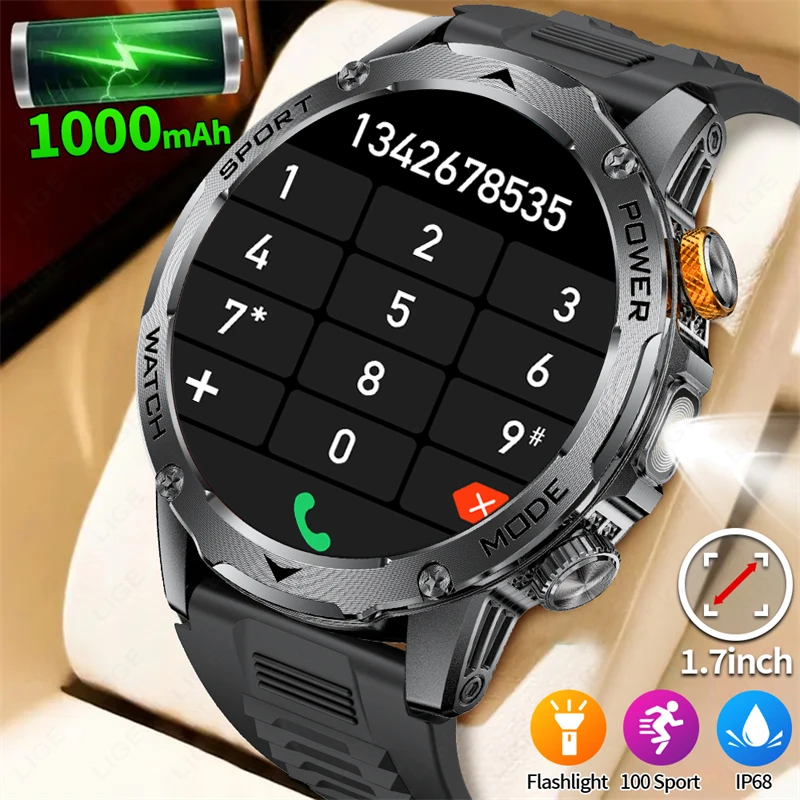LIGE 1000mAh Large Battery Men Smart Watch Outdoor Flashlight Bluetooth Call Waterproof Sport Fitness Smartwatch For Xiaomi 2025
LIGE 1000mAh Large Battery Men Smart Watch Outdoor Flashlight Bluetooth Call Waterproof Sport Fitness Smartwatch For Xiaomi 2025