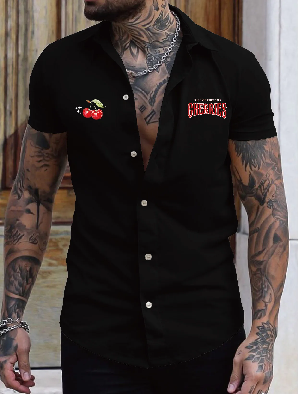 Модный и повседневный стиль Принты белой вишни и красный текст Подходит для повседневных путешествий
Модный и повседневный стиль Принты белой вишни и красный текст Подходит для повседневных путешествий