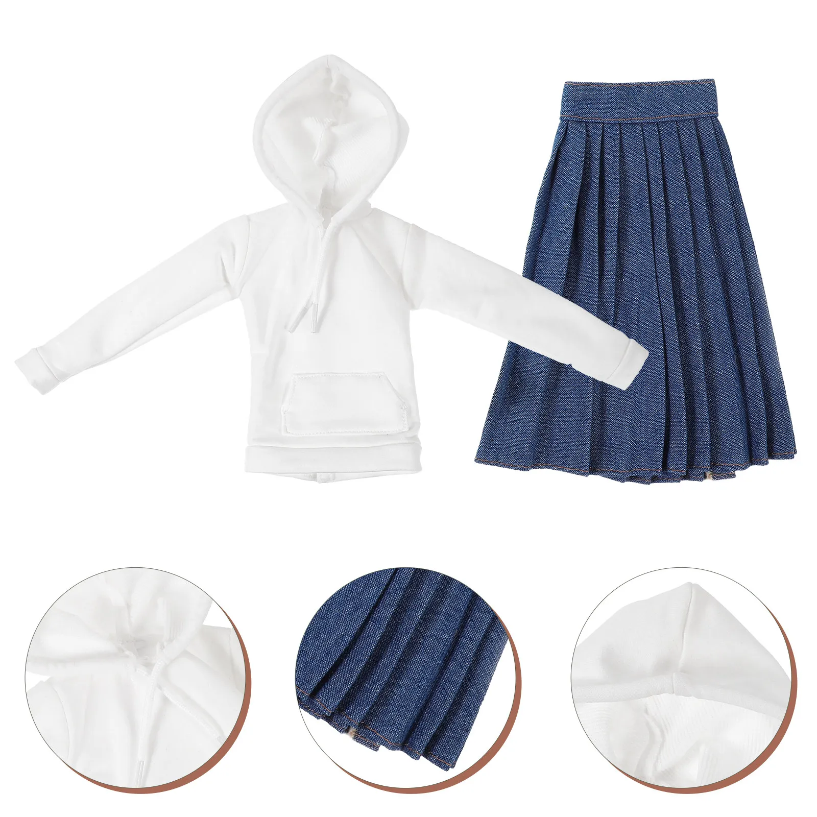 1Set Decorative Mini Outfit Soft Fabric Hoodie Skirt Fit 60Cm Interchangeable Costume Playtime Gift for Kids
1Set Decorative Mini Outfit Soft Fabric Hoodie Skirt Fit 60Cm Interchangeable Costume Playtime Gift for Kids
