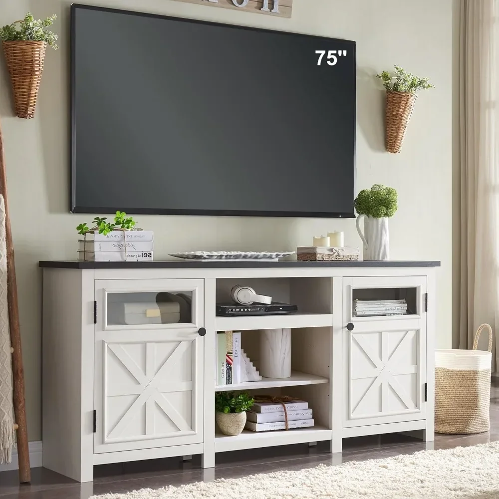 Entertainment Center with Storage, Modern TV Cabinet with Barn Doors, 66" Rustic TV Console for Living Room, Adjustable Shelf
Entertainment Center with Storage, Modern TV Cabinet with Barn Doors, 66" Rustic TV Console for Living Room, Adjustable Shelf