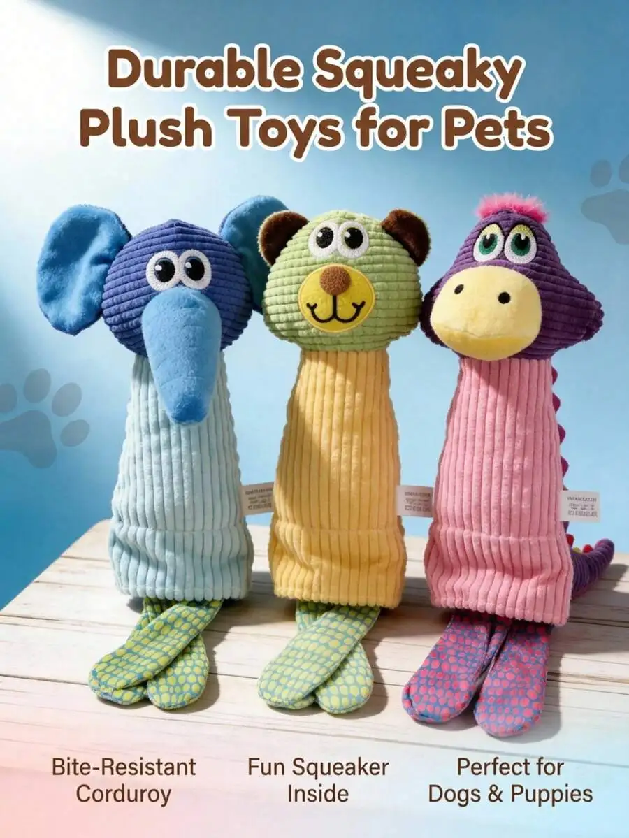 Durable Squeaky Plush Toy For Dogs Bite Resistant Corduroy Fun Squeaker Inside
Durable Squeaky Plush Toy For Dogs Bite Resistant Corduroy Fun Squeaker Inside
