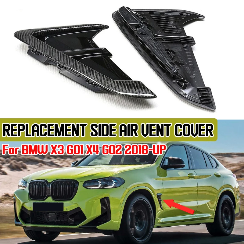 Сменная боковая крышка из настоящего глянцевого углеродного волокна для BMW X3 G01 X4 G02 2018-UP MP Style, отделка боковых вентиляционных отверстий воздухозаборника автомобиля
Сменная боковая крышка из настоящего глянцевого углеродного волокна для BMW X3 G01 X4 G02 2018-UP MP Style, отделка боковых вентиляционных отверстий воздухозаборника автомобиля