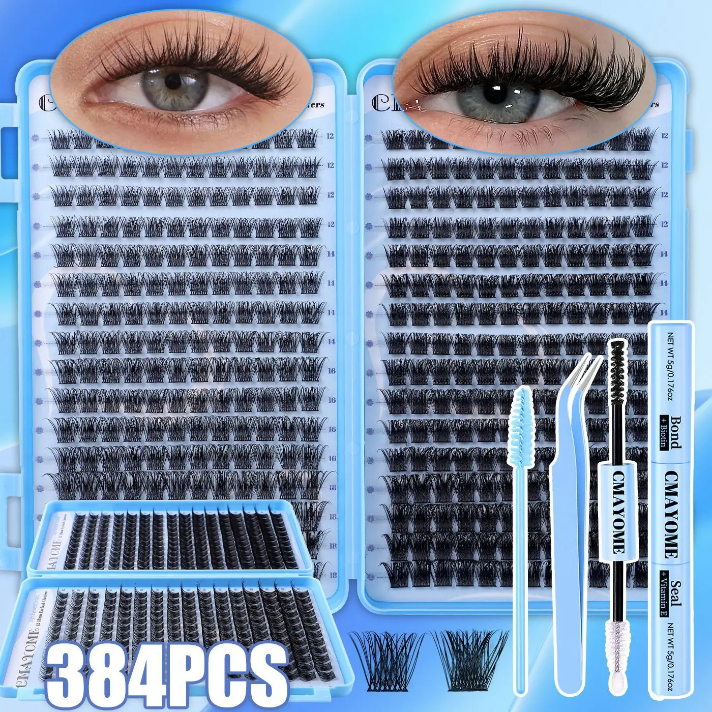 544 Cluster C Curved Tip Eyelashes Single Spike Lash Extensions Kit with Glue for Natural Look False Eyelashes
544 Cluster C Curved Tip Eyelashes Single Spike Lash Extensions Kit with Glue for Natural Look False Eyelashes