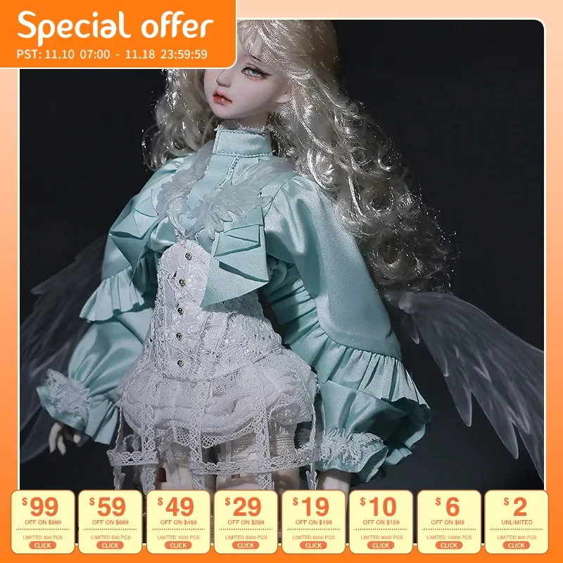 Joybjd Qadir Bjd Doll 1/4 with Muxi Body, Haniel Wings Princess Beauty Battle Angel Knight Fairy of Angel Fullset B
Joybjd Qadir Bjd Doll 1/4 with Muxi Body, Haniel Wings Princess Beauty Battle Angel Knight Fairy of Angel Fullset B
