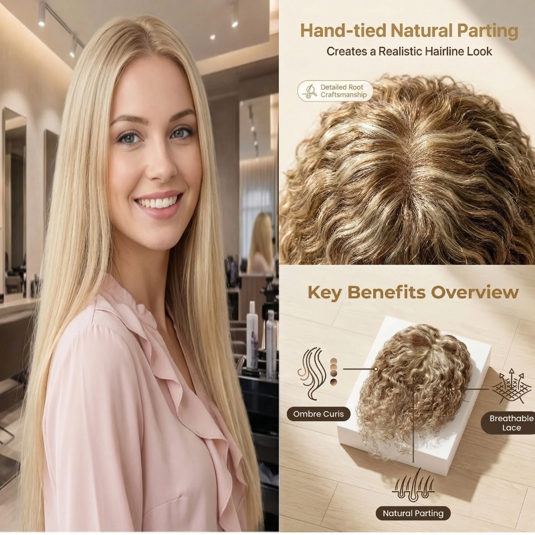 Full Swiss Lace 100% Human Hair Topper Hand-Tied Hairpiece | Lightweight Design Clip-in Wig | Water Wave Bulk Price
Full Swiss Lace 100% Human Hair Topper Hand-Tied Hairpiece | Lightweight Design Clip-in Wig | Water Wave Bulk Price