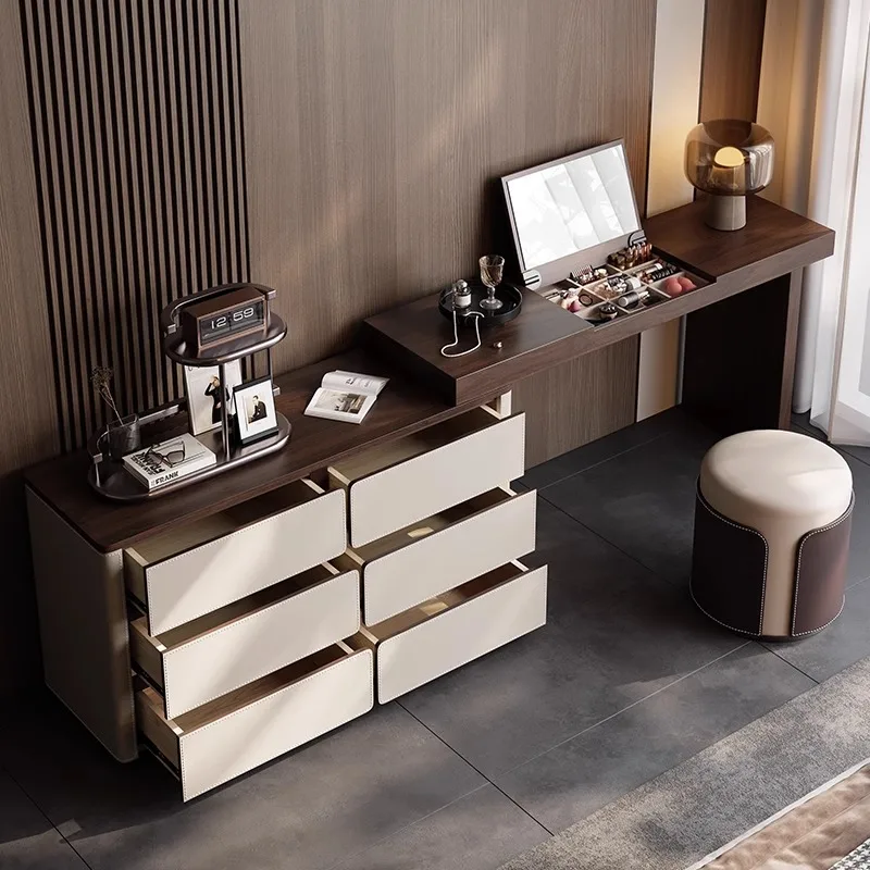 Modern Solid Wood Dressing Table Storage Cabinet Integrated Bedroom Flip Makeup Table High-end 6 Drawer Mid-antique Makeup Table
Modern Solid Wood Dressing Table Storage Cabinet Integrated Bedroom Flip Makeup Table High-end 6 Drawer Mid-antique Makeup Table