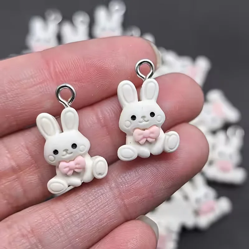 10/20pcs Mini Flat-Back Resin Bunny Charms, Kawaii Animal Pendants for DIY Jewelry Making, Craft Supplies for Handmade Keychains
10/20pcs Mini Flat-Back Resin Bunny Charms, Kawaii Animal Pendants for DIY Jewelry Making, Craft Supplies for Handmade Keychains