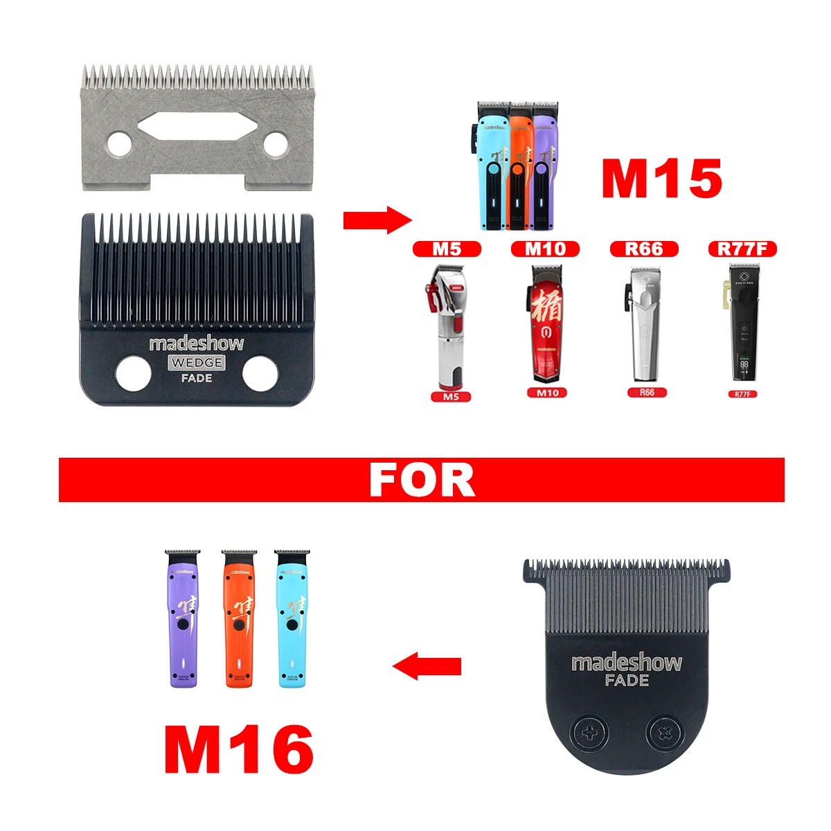 Original Replacement Blade for MADESHOW M15/M16 Professional Hair Clippers Men's Grooming Barbershop Repair Parts
Original Replacement Blade for MADESHOW M15/M16 Professional Hair Clippers Men's Grooming Barbershop Repair Parts