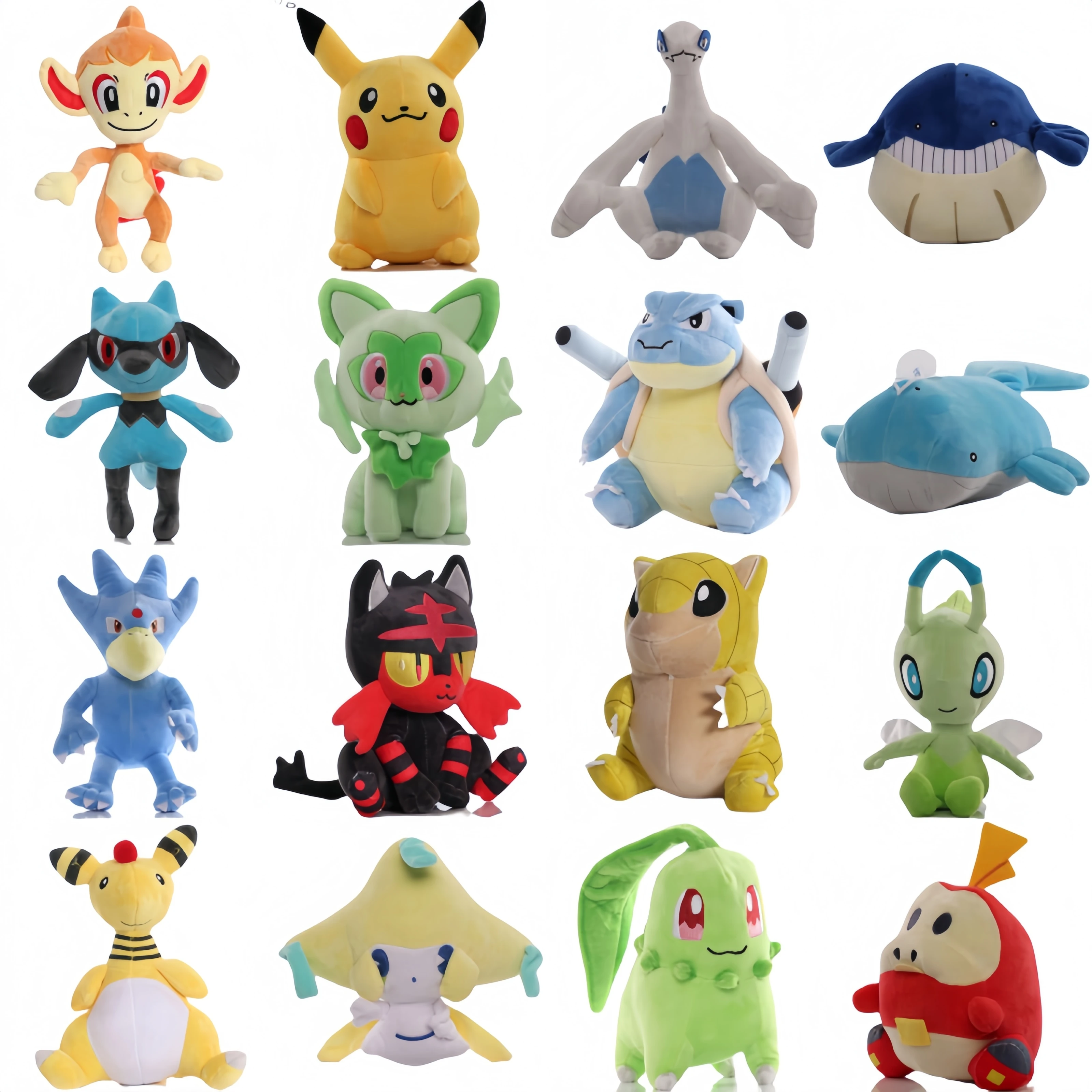 Плюшевая кукла Pokemon Pikachu Chikorita Fuecoco Lugia, мягкая кукла Charizard Wailmer Wailord Blastoise Jirachi, игрушки для хобби
Плюшевая кукла Pokemon Pikachu Chikorita Fuecoco Lugia, мягкая кукла Charizard Wailmer Wailord Blastoise Jirachi, игрушки для хобби
