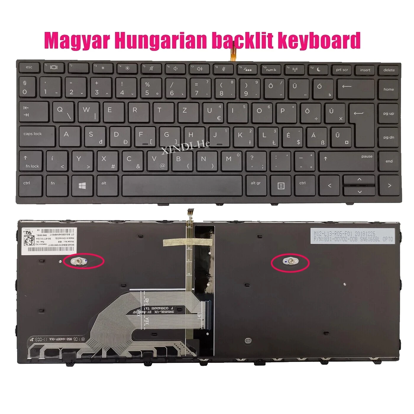 Hungarian Backlit keyboard for HP Probook 430 G5 440 G5 445 G5 L01071-211
Hungarian Backlit keyboard for HP Probook 430 G5 440 G5 445 G5 L01071-211
