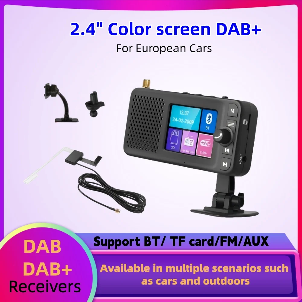 Универсальные приемники DAB/DAB+ с цветным экраном 2,4 дюйма для европейских автомобилей, поддержка BT5.0, TF-карты, FM, AUX, FM-радио, переключение режимов одним нажатием.
Универсальные приемники DAB/DAB+ с цветным экраном 2,4 дюйма для европейских автомобилей, поддержка BT5.0, TF-карты, FM, AUX, FM-радио, переключение режимов одним нажатием.