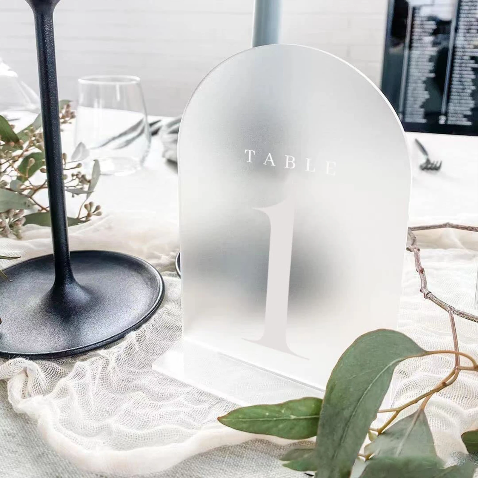 Acrylic Frosted Arch Wedding Table Numbers Elegant Acrylic Display Signs and Holders for Anniversary & Other Event Guest Seating
Acrylic Frosted Arch Wedding Table Numbers Elegant Acrylic Display Signs and Holders for Anniversary & Other Event Guest Seating