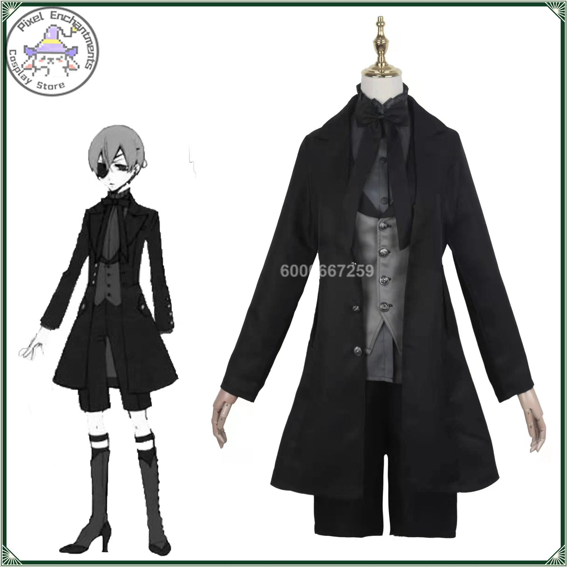 Full Set Black Butler Ciel Cosplay costume Men Noble Daily Suit Puff Sleeve Design anime outfit role playing comic con party
Full Set Black Butler Ciel Cosplay costume Men Noble Daily Suit Puff Sleeve Design anime outfit role playing comic con party