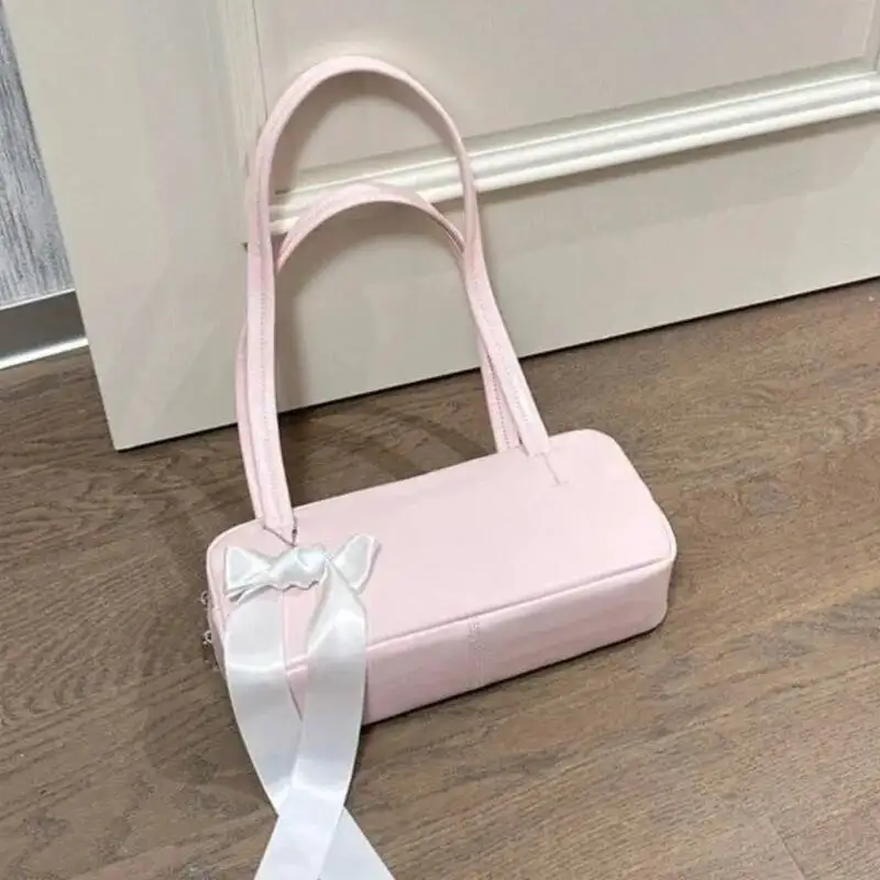 Japanese Style Sweet Cute Bow Shoulder Bags Women Leather Large Capacity Crossbody Ladies Square Casual Gentle Underarm Bag
Japanese Style Sweet Cute Bow Shoulder Bags Women Leather Large Capacity Crossbody Ladies Square Casual Gentle Underarm Bag