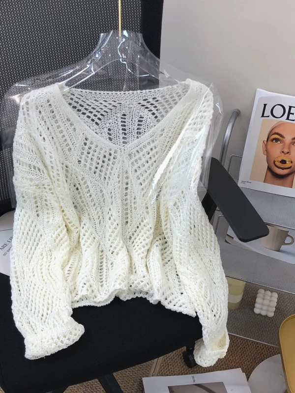 European Design Slimming Hollow out Knitwear Women's Loose Sun Protection Lazy Style Top Spring 2026 Versatile Commute Style
European Design Slimming Hollow out Knitwear Women's Loose Sun Protection Lazy Style Top Spring 2026 Versatile Commute Style