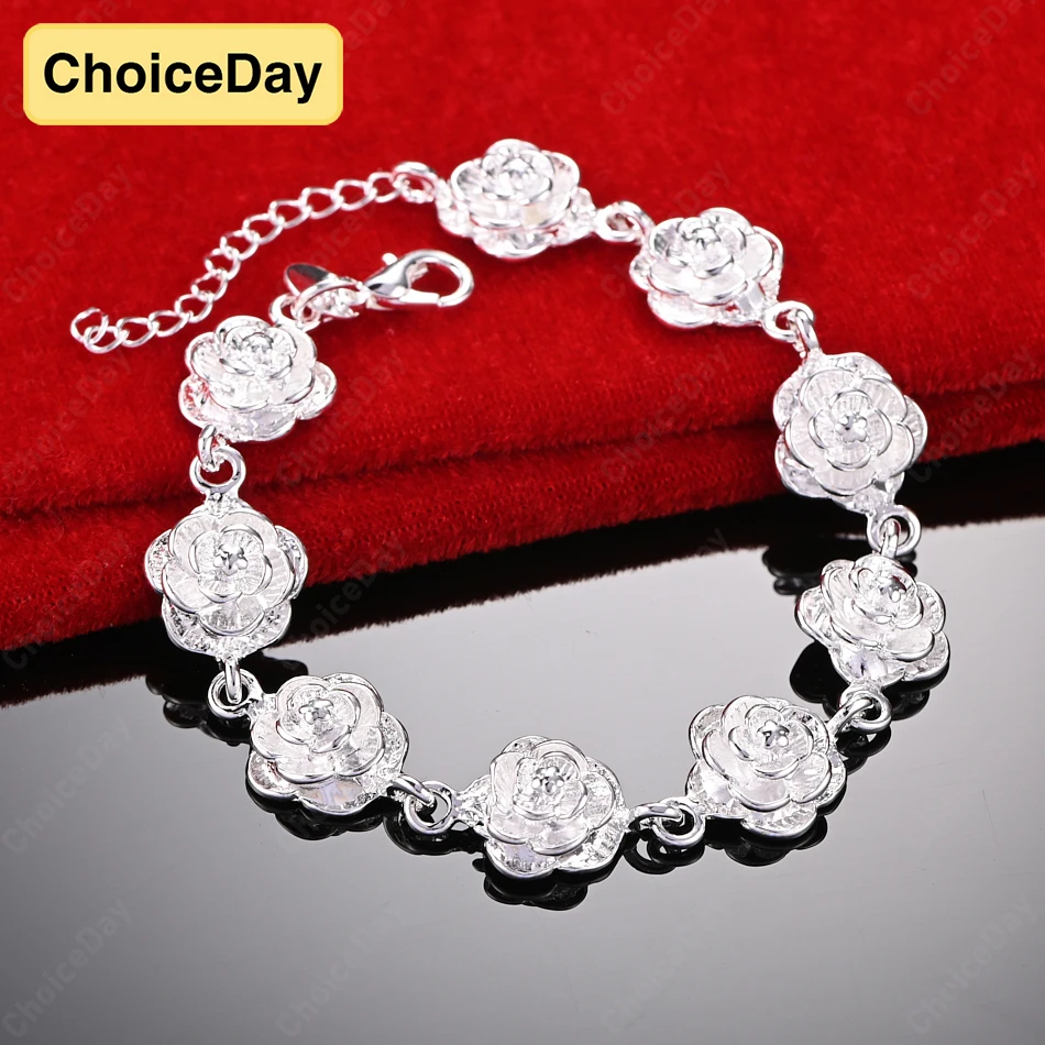 ChoiceDay 8 Inch 925 Sterling Silver 20cm Elegant Flower Bracelet Women Wedding Jewelry Accessories Charm
ChoiceDay 8 Inch 925 Sterling Silver 20cm Elegant Flower Bracelet Women Wedding Jewelry Accessories Charm