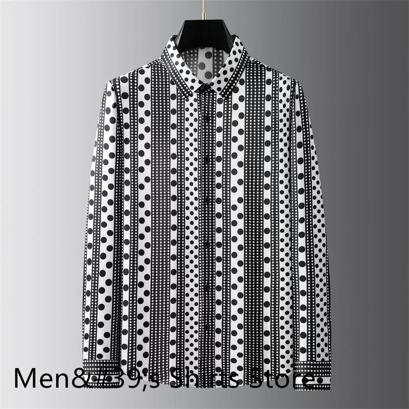 New Men's Shirt Letter Printed Lapel Shirt High Quality Long Sleeve Casual Slim Fit Business Social Shirt
New Men's Shirt Letter Printed Lapel Shirt High Quality Long Sleeve Casual Slim Fit Business Social Shirt