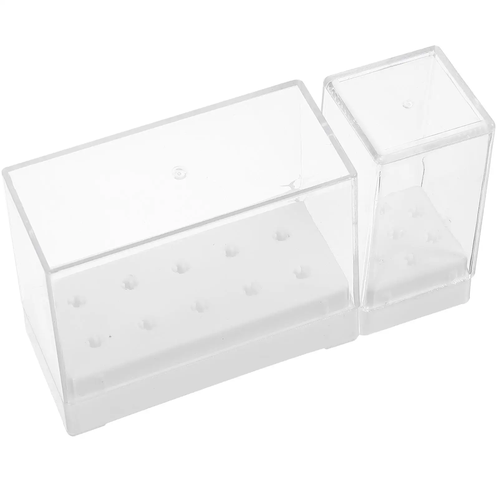 2 Pcs Nail Drill Bit Holder Plastic Storage Box for Bits Container Multi-hole Stand Display Organizer Manicure Tool
2 Pcs Nail Drill Bit Holder Plastic Storage Box for Bits Container Multi-hole Stand Display Organizer Manicure Tool
