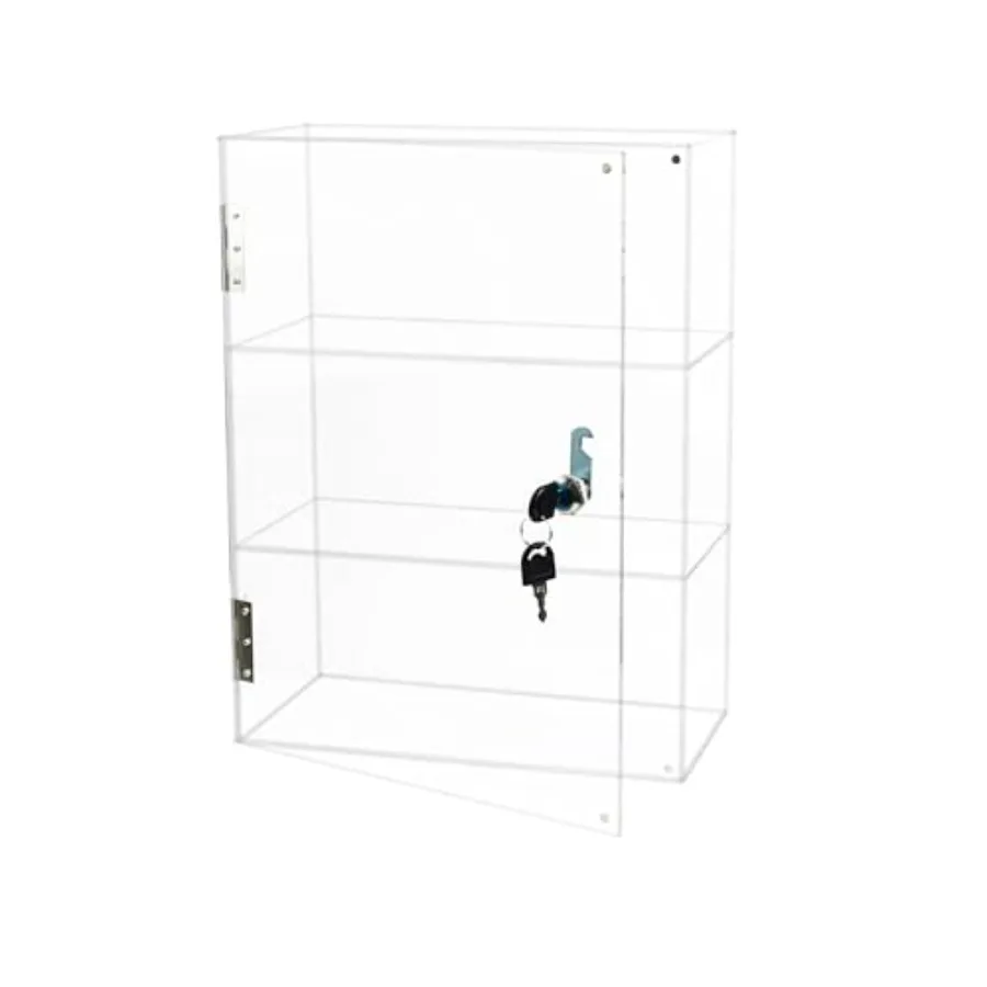 Case with Lock Key, 3 Shelf Locking Countertop Display Case Cabinet Showcase with Shelves for Collectibles Office Retail Displa
Case with Lock Key, 3 Shelf Locking Countertop Display Case Cabinet Showcase with Shelves for Collectibles Office Retail Displa