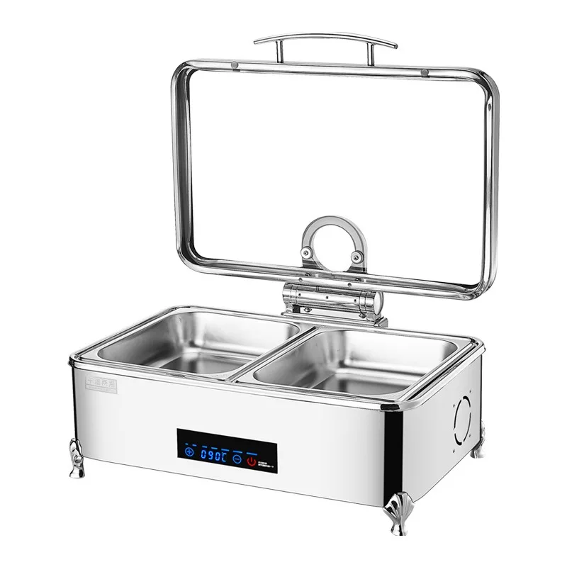 Dry and wet 304 stainless steel buffet stove, electric heating and heat preservation hot vegetable stove
Dry and wet 304 stainless steel buffet stove, electric heating and heat preservation hot vegetable stove