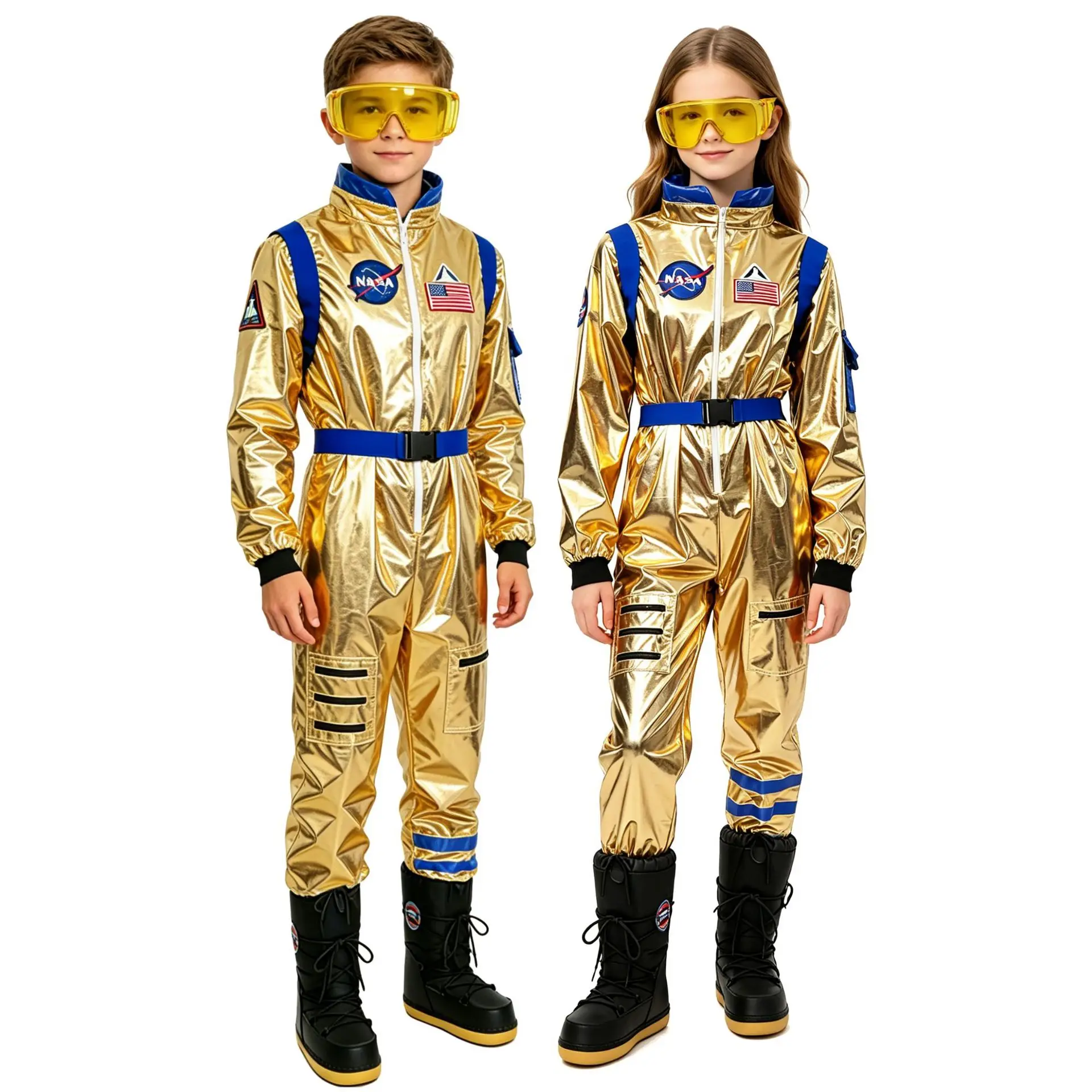Golden Astronaut Costume Kids Halloween Space Suit Performance Playwear Earth Roaming Astronaut Suit Chinese Stage Costume
Golden Astronaut Costume Kids Halloween Space Suit Performance Playwear Earth Roaming Astronaut Suit Chinese Stage Costume