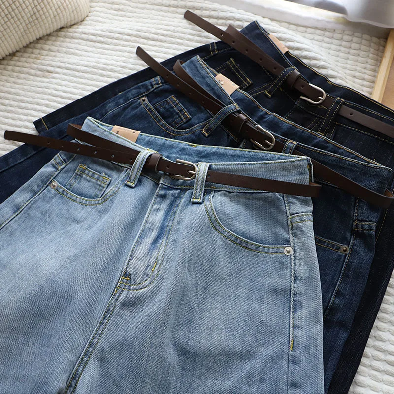 Women's Shorts 2023 Summer New Korean Style Fashion Denim Shorts With Belt Multi Color High Waist Wide Leg Pants
Women's Shorts 2023 Summer New Korean Style Fashion Denim Shorts With Belt Multi Color High Waist Wide Leg Pants
