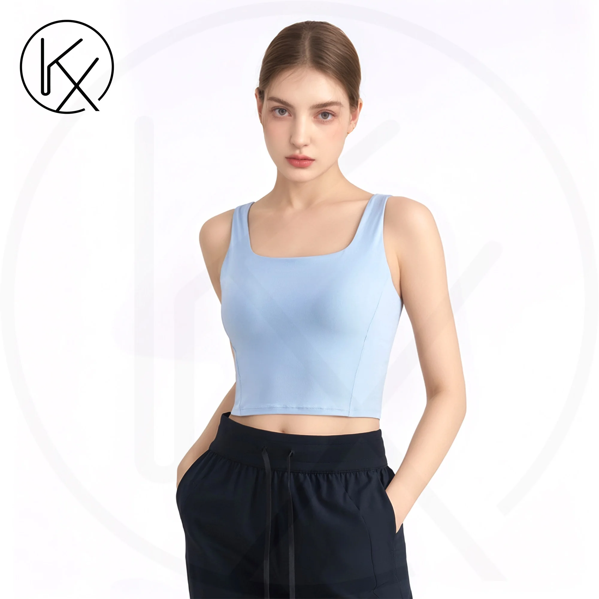 Kaixiggmm нейлоновый модный бесшовный костюм для йоги с фиксированной чашкой, женский короткий спортивный бюстгальтер без рукавов, жилет с широкими плечами
Kaixiggmm нейлоновый модный бесшовный костюм для йоги с фиксированной чашкой, женский короткий спортивный бюстгальтер без рукавов, жилет с широкими плечами