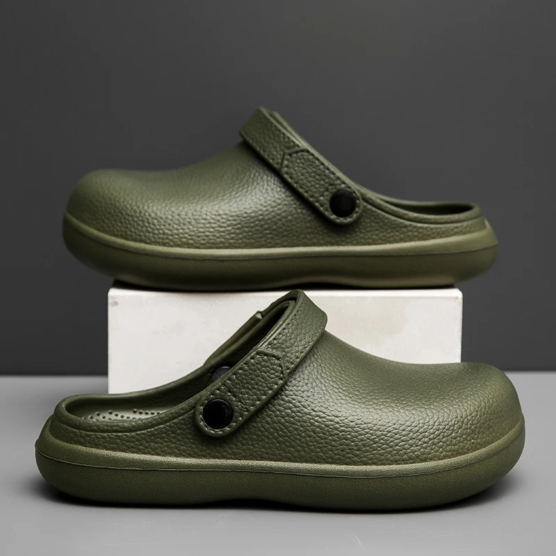 Летние мужские уличные сандалии-шлепанцы, пляжные сабо из ЭВА, мягкие нескользящие тапочки, обувь для поваров, мужские повседневные садовые туфли, мужские пляжные шлепанцы
Летние мужские уличные сандалии-шлепанцы, пляжные сабо из ЭВА, мягкие нескользящие тапочки, обувь для поваров, мужские повседневные садовые туфли, мужские пляжные шлепанцы