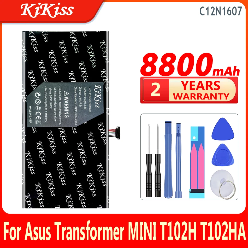 Мощная батарея 8800 мАч KiKiss C12N1607 для Asus Transformer MINI T102H T102HA T103HAF T103HA T103H 0B200-02230100
Мощная батарея 8800 мАч KiKiss C12N1607 для Asus Transformer MINI T102H T102HA T103HAF T103HA T103H 0B200-02230100