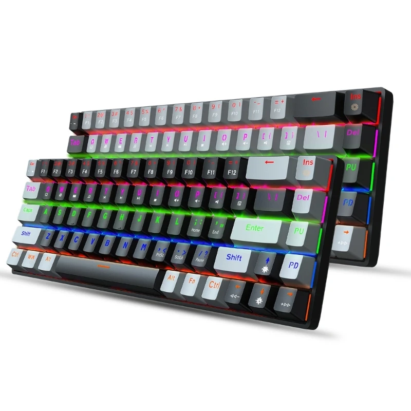 Проводная механическая клавиатура, 68 клавиш, игровая клавиатура RGB со съемным синим переключателем типа красным клавиатуры
Проводная механическая клавиатура, 68 клавиш, игровая клавиатура RGB со съемным синим переключателем типа красным клавиатуры