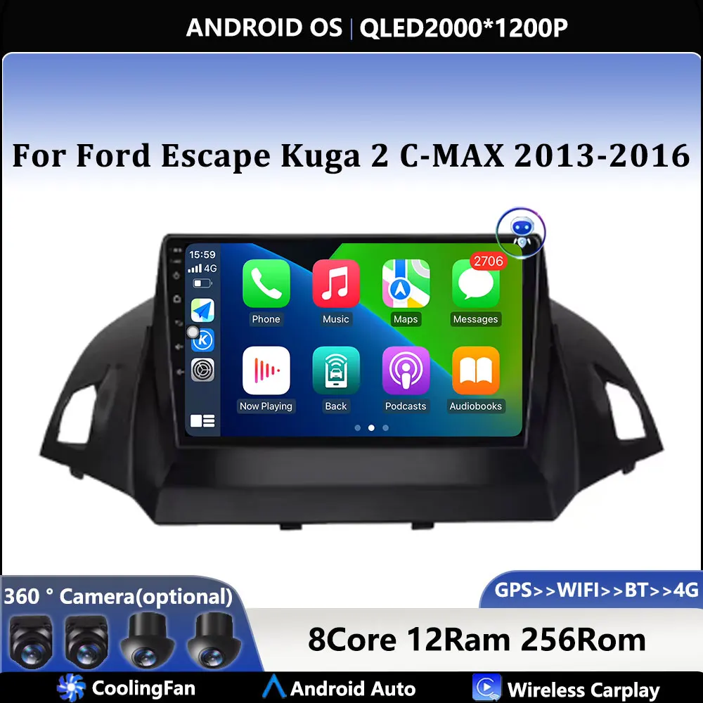 Для Ford Escape Kuga 2 C-MAX 2013-2016 автомобиль 4G Android OS Радио стерео Мультимедиа Видео GPS навигатор плеер QLED экран BT 5,0
Для Ford Escape Kuga 2 C-MAX 2013-2016 автомобиль 4G Android OS Радио стерео Мультимедиа Видео GPS навигатор плеер QLED экран BT 5,0