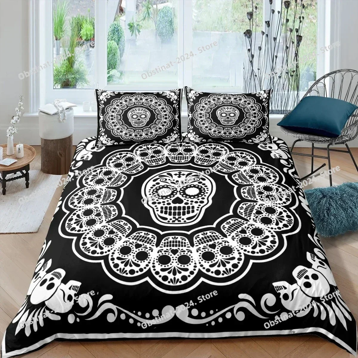 2025 Top Sugar Skull Bedding Sets King Beauty Kiss Skull Duvet Cover Bed Set Bohemian Print Black Bedclothes Queen Size Bedline
2025 Top Sugar Skull Bedding Sets King Beauty Kiss Skull Duvet Cover Bed Set Bohemian Print Black Bedclothes Queen Size Bedline