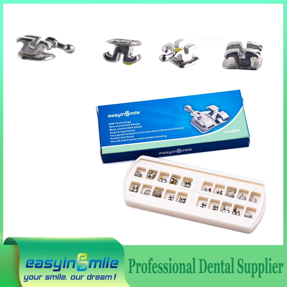 EASYINSMILE Orthodontic Dental Mini Braces Metal Roth/MBT 345 018/022 High Quality Mesh Bash MIM Brackets
EASYINSMILE Orthodontic Dental Mini Braces Metal Roth/MBT 345 018/022 High Quality Mesh Bash MIM Brackets