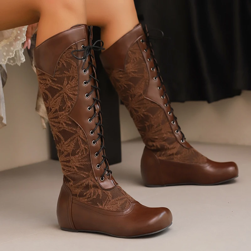 Плюс размеры, полосатые бархатные лоскутные ботинки из искусственной кожи с перекрестной завязкой, классические рыцарские сапоги в стиле ретро, сапоги до колена на плоской подошве и наклонном каблуке
Плюс размеры, полосатые бархатные лоскутные ботинки из искусственной кожи с перекрестной завязкой, классические рыцарские сапоги в стиле ретро, сапоги до колена на плоской подошве и наклонном каблуке