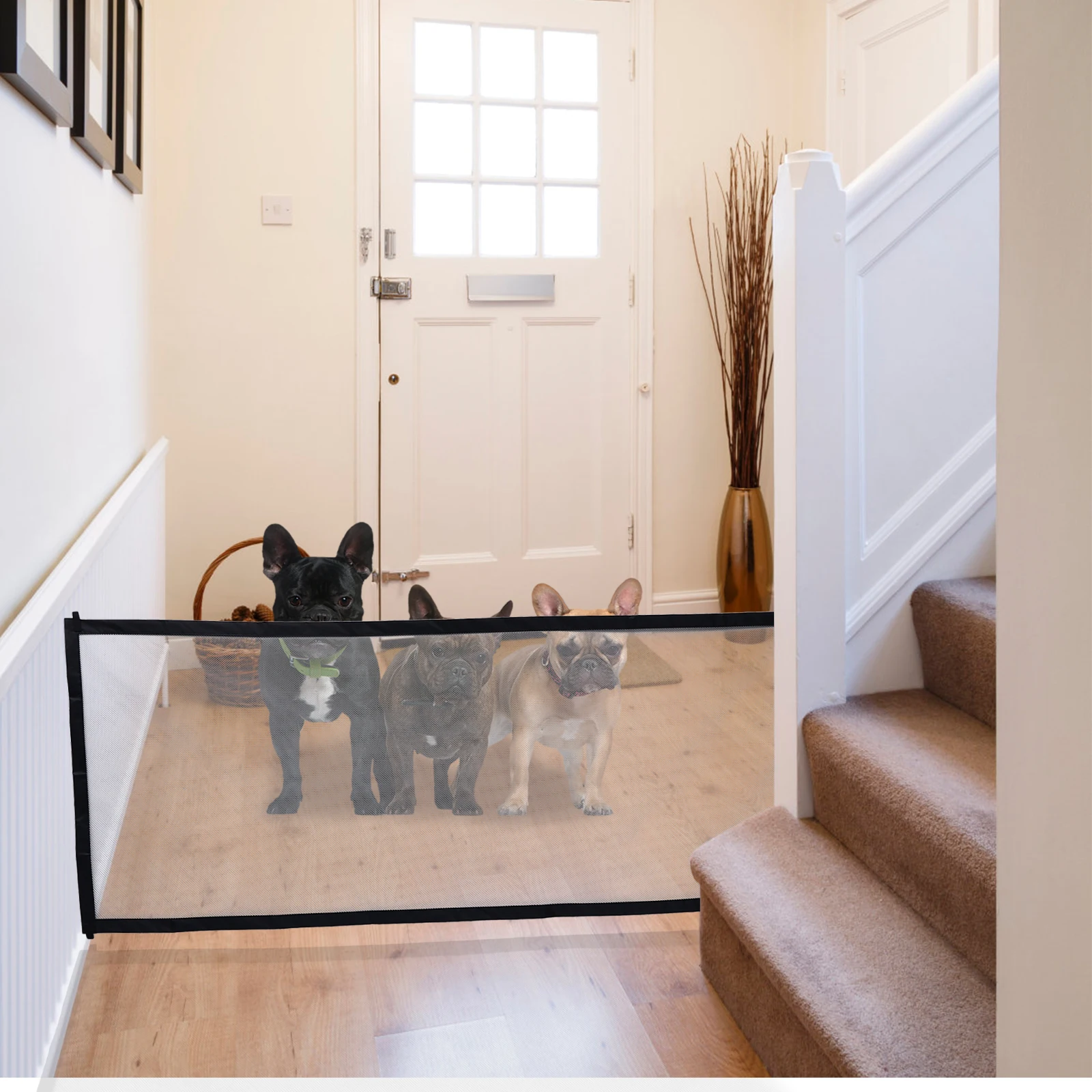 1pc Portable Pet Fence Safety Gate Protects Stairs Balconies Humanized Design Isolation Rail Dog Barrier Household
1pc Portable Pet Fence Safety Gate Protects Stairs Balconies Humanized Design Isolation Rail Dog Barrier Household