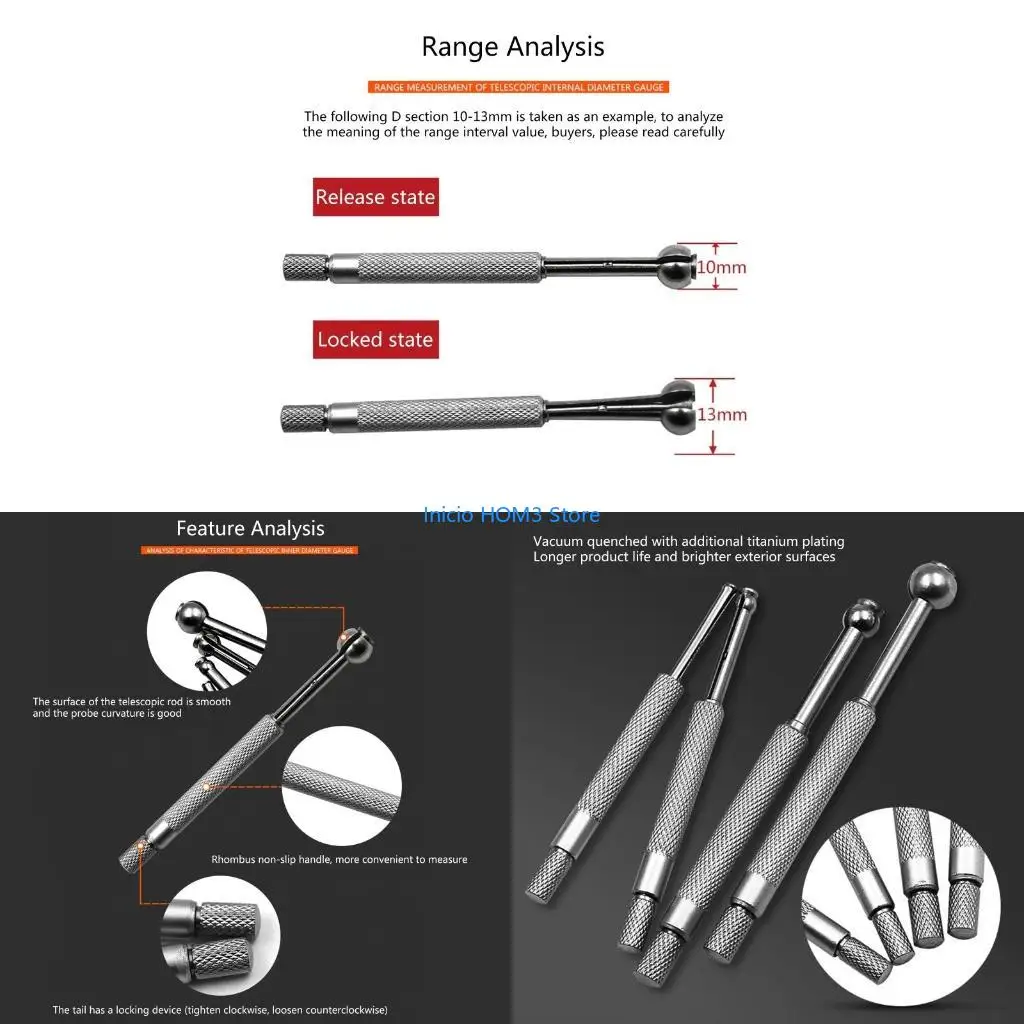 A5YD Hole Gauge Set 1/8 inches inches Small Telescoping Full-Ball Ball Gages
A5YD Hole Gauge Set 1/8 inches inches Small Telescoping Full-Ball Ball Gages
