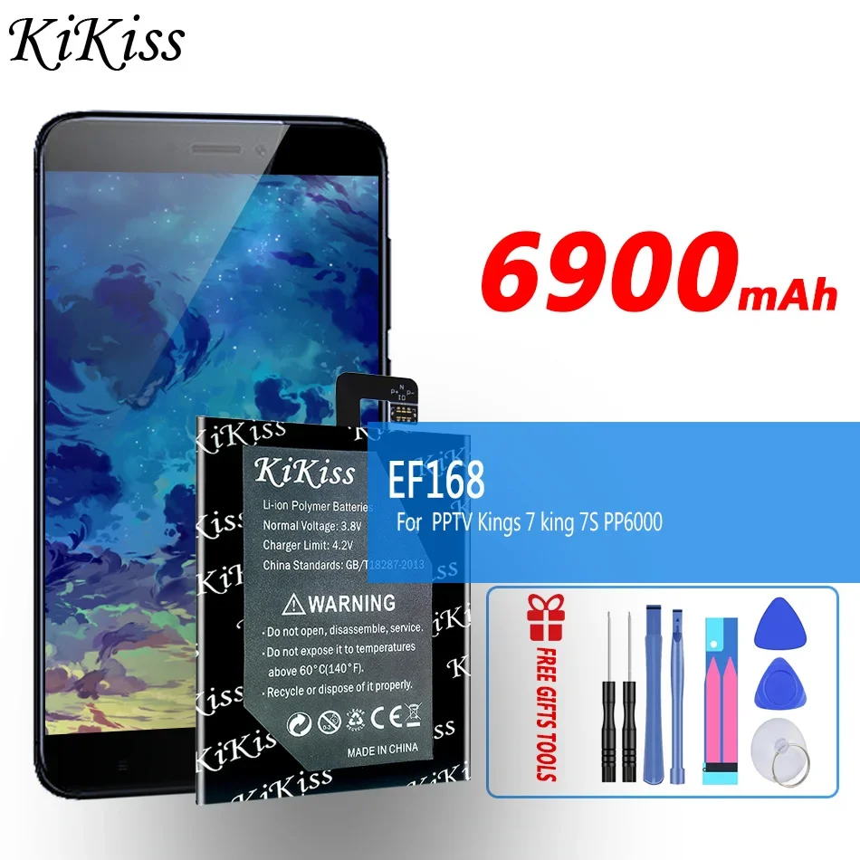 Сменная батарея KiKiss EF168 EF168 для PPTV Kings 7 king 7S King7 PP6000, перезаряжаемая батарея для телефона
Сменная батарея KiKiss EF168 EF168 для PPTV Kings 7 king 7S King7 PP6000, перезаряжаемая батарея для телефона