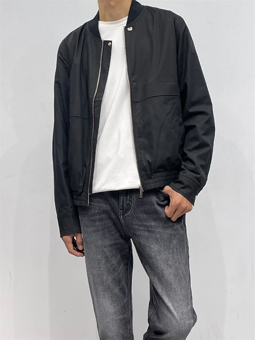 Pure Color Men's Baseball Jacket Zipper Collar Polyester Cotton Blend Anti-Wrinkle Youthful Style Short Sleeve
Pure Color Men's Baseball Jacket Zipper Collar Polyester Cotton Blend Anti-Wrinkle Youthful Style Short Sleeve