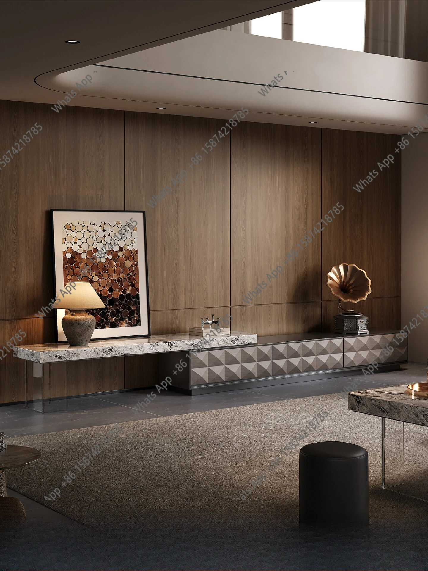 Qianyue Italian minimalist marble TV cabinet light luxury high-end living room home floor TV cabinet combination
Qianyue Italian minimalist marble TV cabinet light luxury high-end living room home floor TV cabinet combination