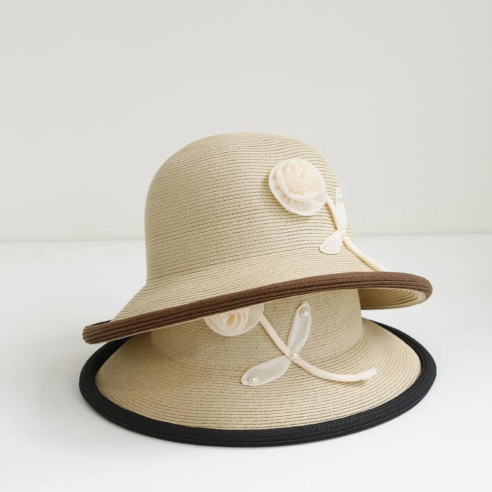 French Elegant Straw Sun Hat for Women Outdoor UV Protection Foldable Wide Brim Beach Hat Bucket Hat Summer Accessories
French Elegant Straw Sun Hat for Women Outdoor UV Protection Foldable Wide Brim Beach Hat Bucket Hat Summer Accessories
