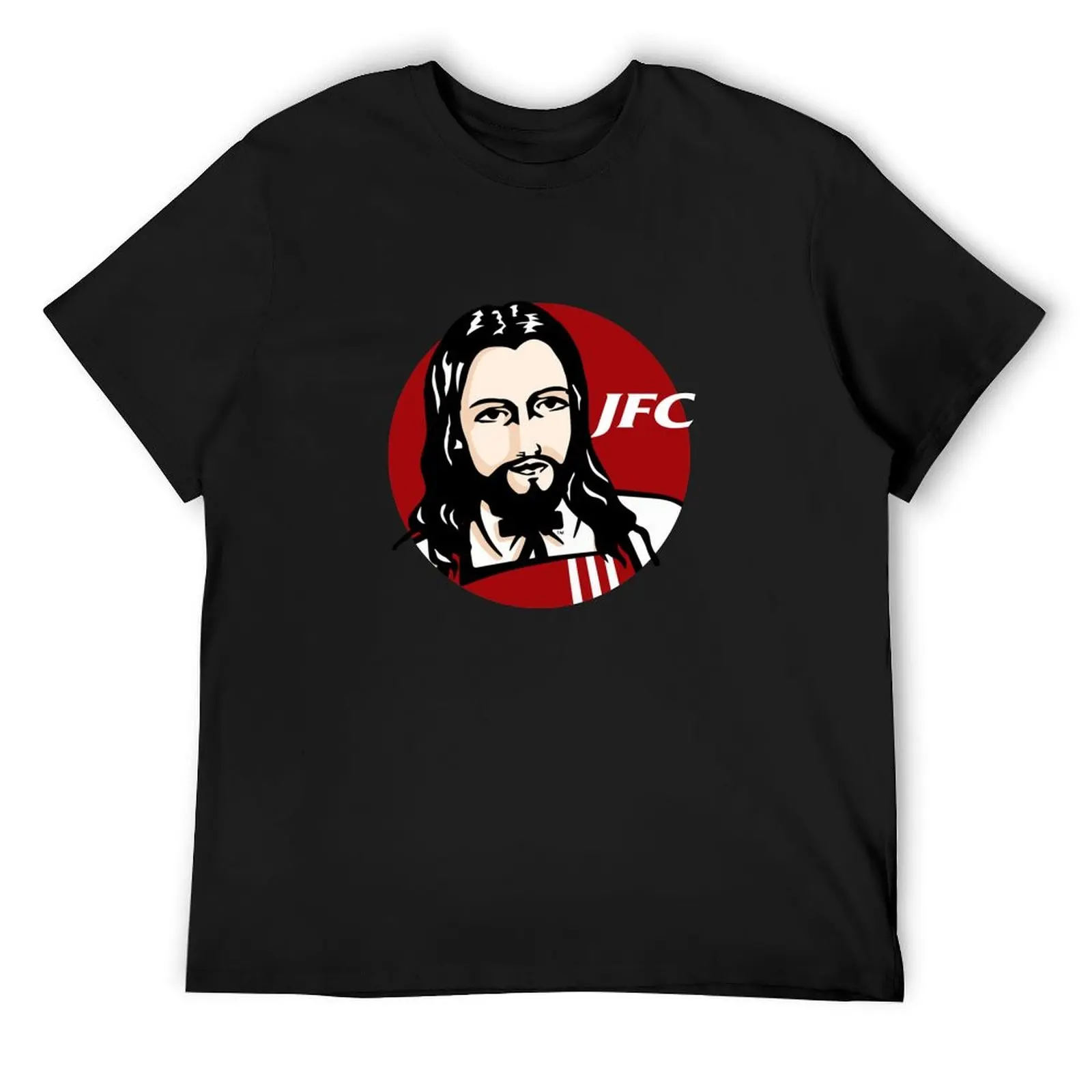 JFC Jesus Fried Chicken Sticker T-Shirt man t shirt shirts graphic tee cute clothes plain black t shirts men
JFC Jesus Fried Chicken Sticker T-Shirt man t shirt shirts graphic tee cute clothes plain black t shirts men
