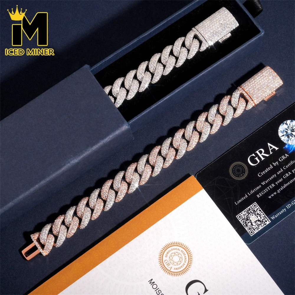 Icedminer 15mm VVS Bubble Moissanite Cuban Link Chain Iced Out Bracelets For Men Women S925 Silver Choker Pass Tester Hip Hop
Icedminer 15mm VVS Bubble Moissanite Cuban Link Chain Iced Out Bracelets For Men Women S925 Silver Choker Pass Tester Hip Hop