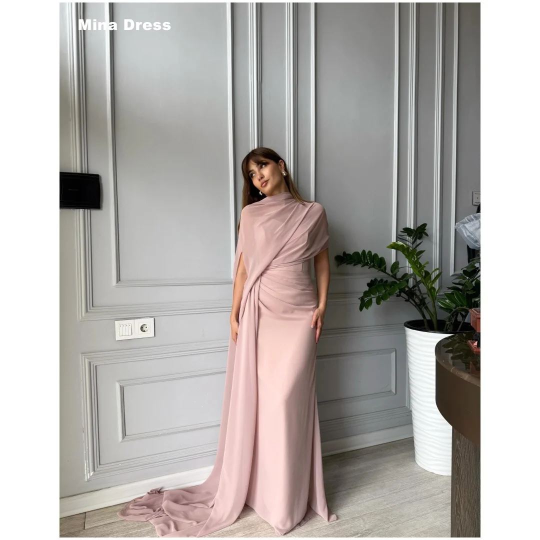 Mina Customized Pink Pleated Shawl Womens Dresses Wedding and Evening Dresses Women's Formal Evening Gowns Elie Saab Rochi Dress
Mina Customized Pink Pleated Shawl Womens Dresses Wedding and Evening Dresses Women's Formal Evening Gowns Elie Saab Rochi Dress