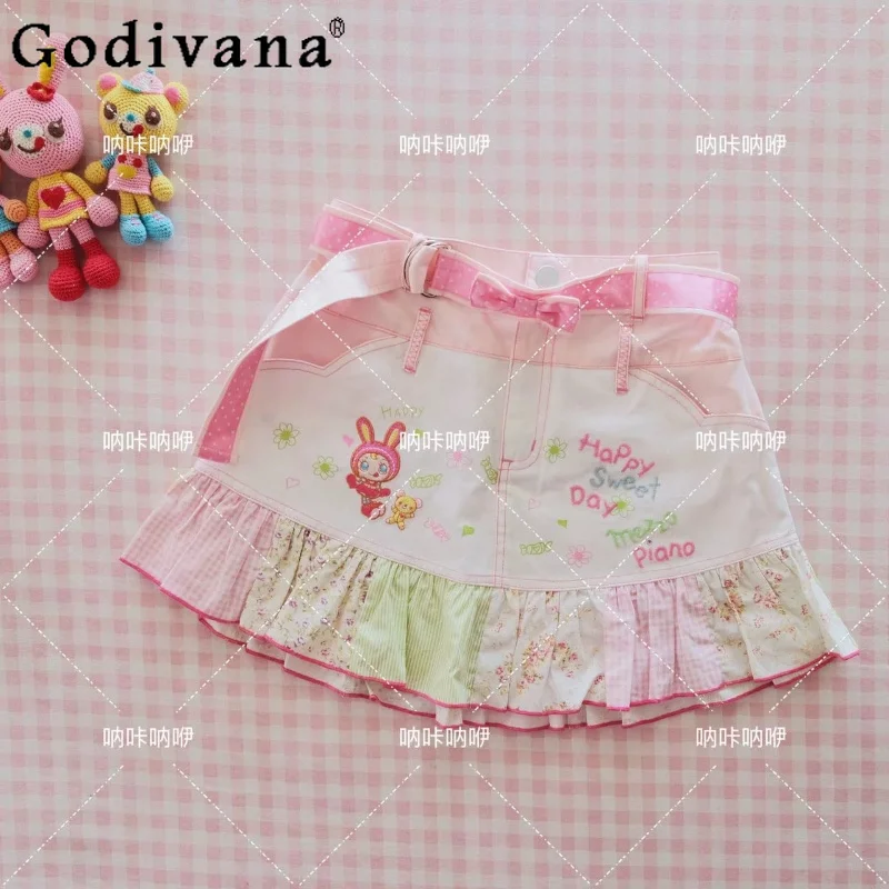 Japanese Style Y2K Cute Sweet Girl Short Skirt Summer New Kawaii Skirt Cartoon Embroidery Subculture Daughter Cotton Mini Skirt
Japanese Style Y2K Cute Sweet Girl Short Skirt Summer New Kawaii Skirt Cartoon Embroidery Subculture Daughter Cotton Mini Skirt