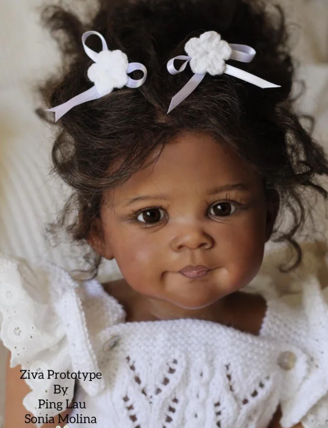 EGO Ziva Toddler Reborn Vinyl Doll by Ping Lau 30" Black Skin Girl Already Details Painted Finished
EGO Ziva Toddler Reborn Vinyl Doll by Ping Lau 30" Black Skin Girl Already Details Painted Finished