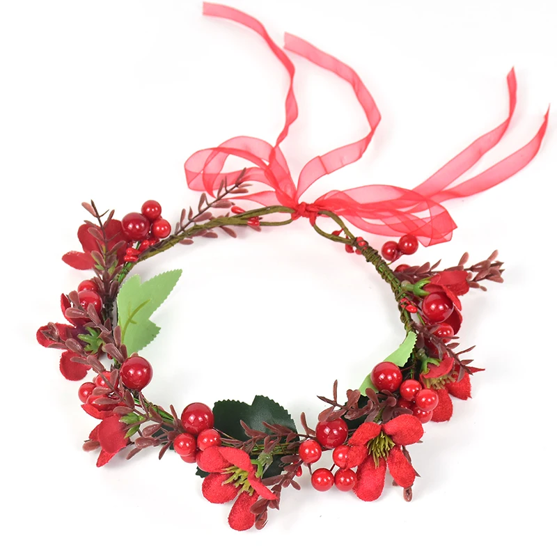 Red Berry Flower Crown Wedding Simulation Flower Hairband Head Wreath Bride Hair Accessories Birthday Festival Party Decorations
Red Berry Flower Crown Wedding Simulation Flower Hairband Head Wreath Bride Hair Accessories Birthday Festival Party Decorations