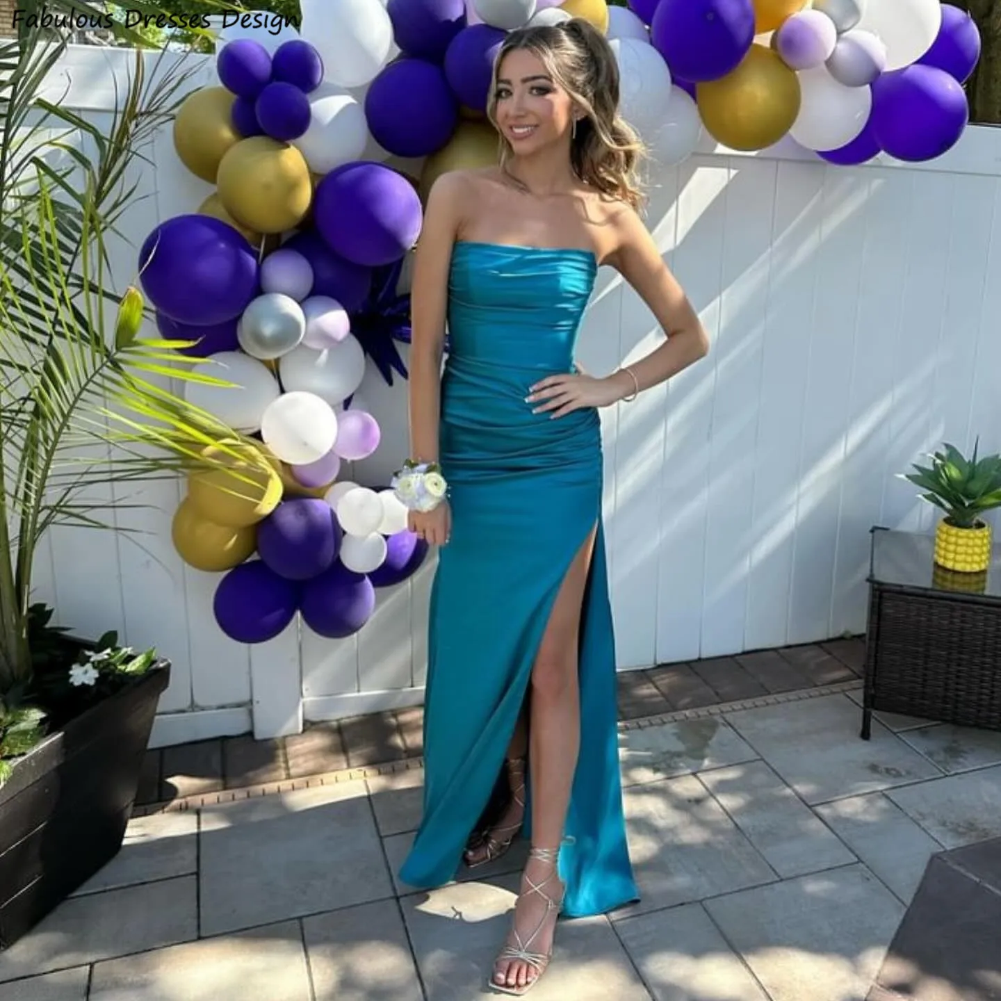 Sexy Criss-cross Backless Bridesmaid Dresses Long Mermaid Strapless Boat Neck Prom Party Gown Slit Pleat Wedding Guest Dress
Sexy Criss-cross Backless Bridesmaid Dresses Long Mermaid Strapless Boat Neck Prom Party Gown Slit Pleat Wedding Guest Dress