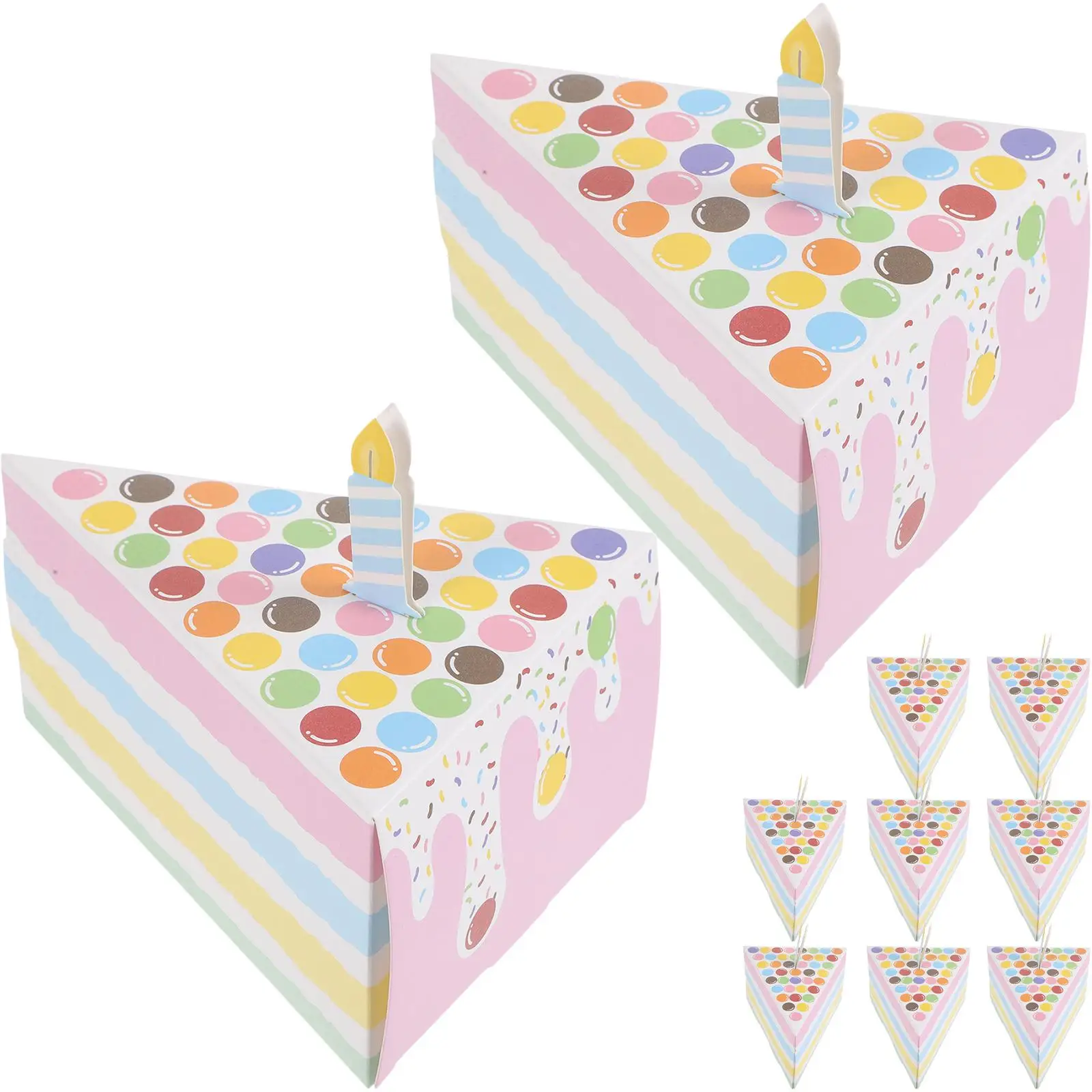 10 Pcs Creative Gift Boxes Triangle Cake Shaped Pink Spotted Paper Packaging Boxes for Birthday Party Favor Candy Storage
10 Pcs Creative Gift Boxes Triangle Cake Shaped Pink Spotted Paper Packaging Boxes for Birthday Party Favor Candy Storage