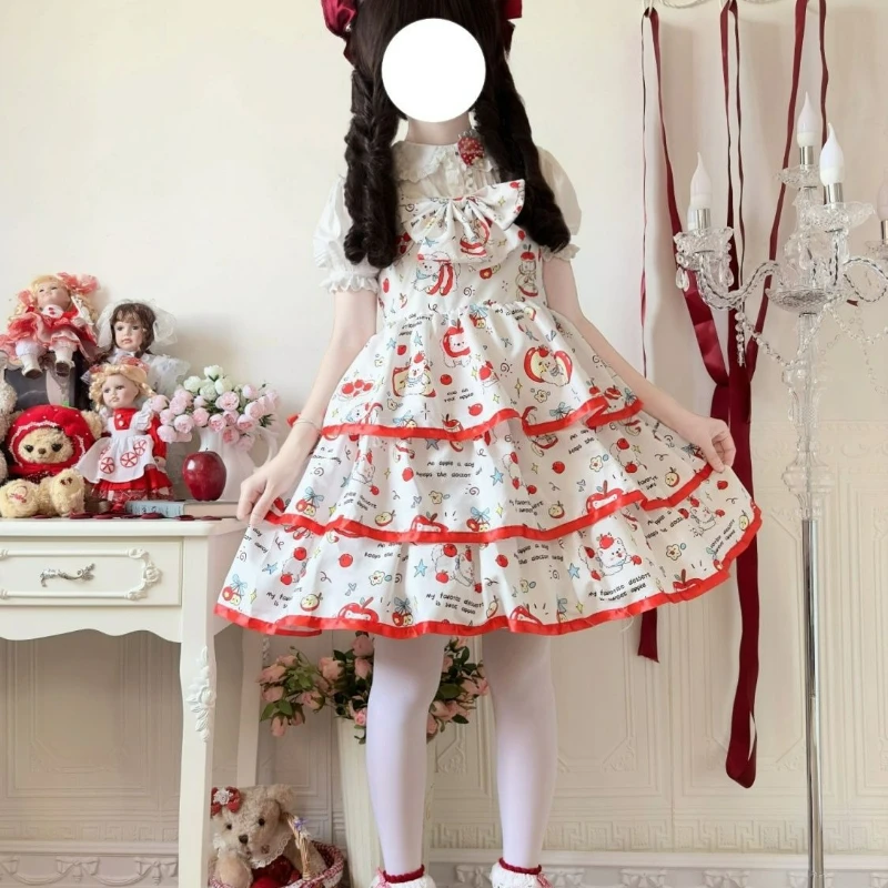 Japanese Sweet Cute Lolita Jsk Dress Women Harajuku Y2k Bow Ruffles Sleeveless Dresses Girly Gothic Evening Party Mini Dresses
Japanese Sweet Cute Lolita Jsk Dress Women Harajuku Y2k Bow Ruffles Sleeveless Dresses Girly Gothic Evening Party Mini Dresses
